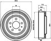 HELLA PAGID 8DT 355 300-741 Brake Drum